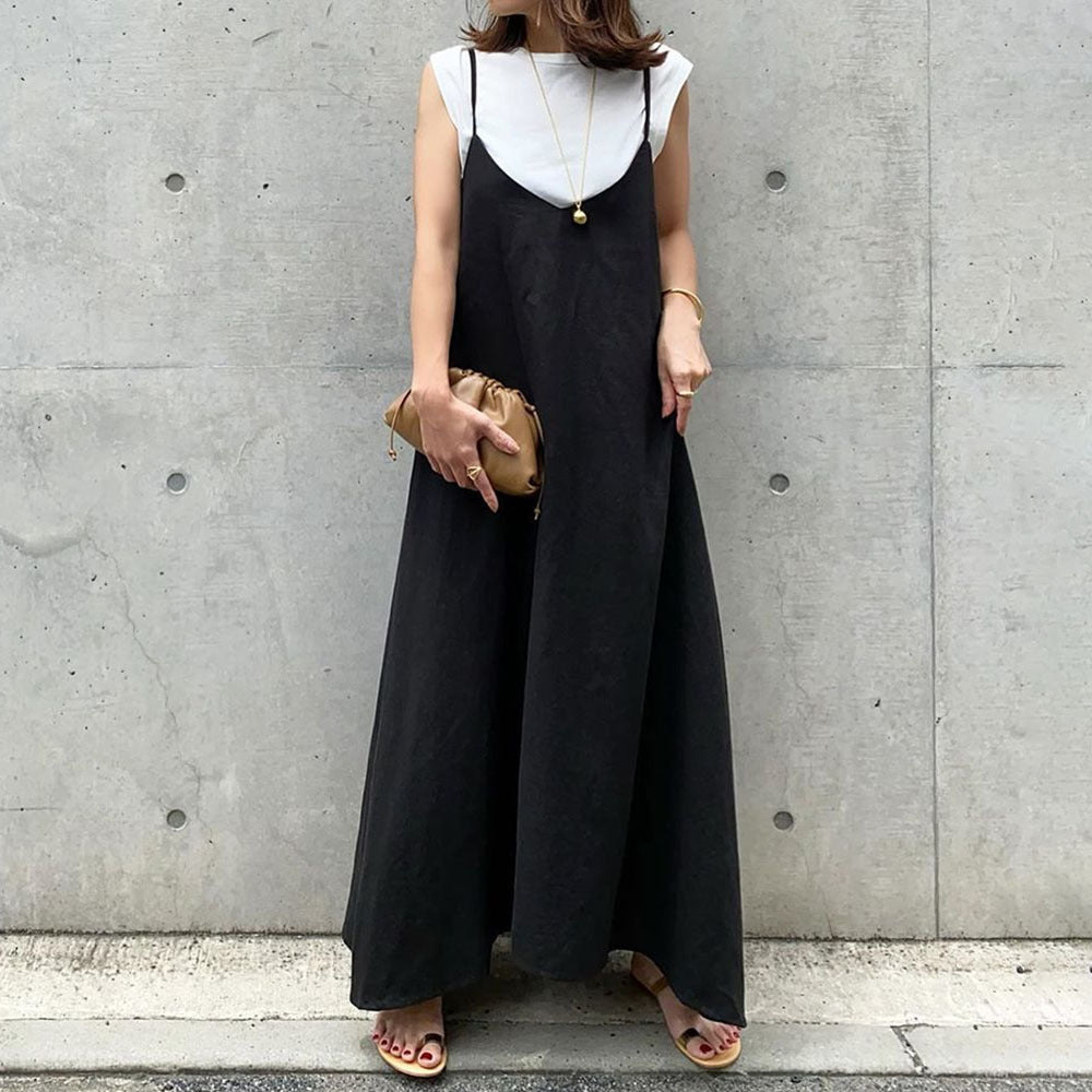 Loose-fitting Casual Strap Maxi Dress