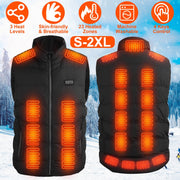 Portable Heated Vest for Men & Women - 23 Heating Zones, 3 Heat Levels, USB Powered