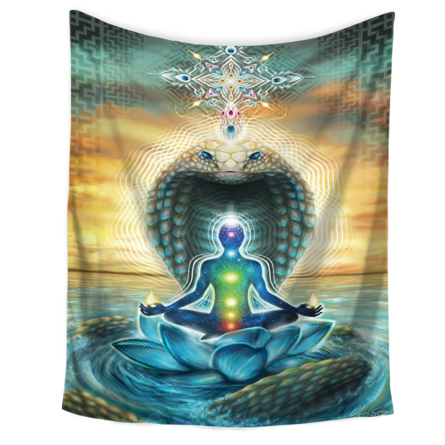 Lotus Meditating Tapestry