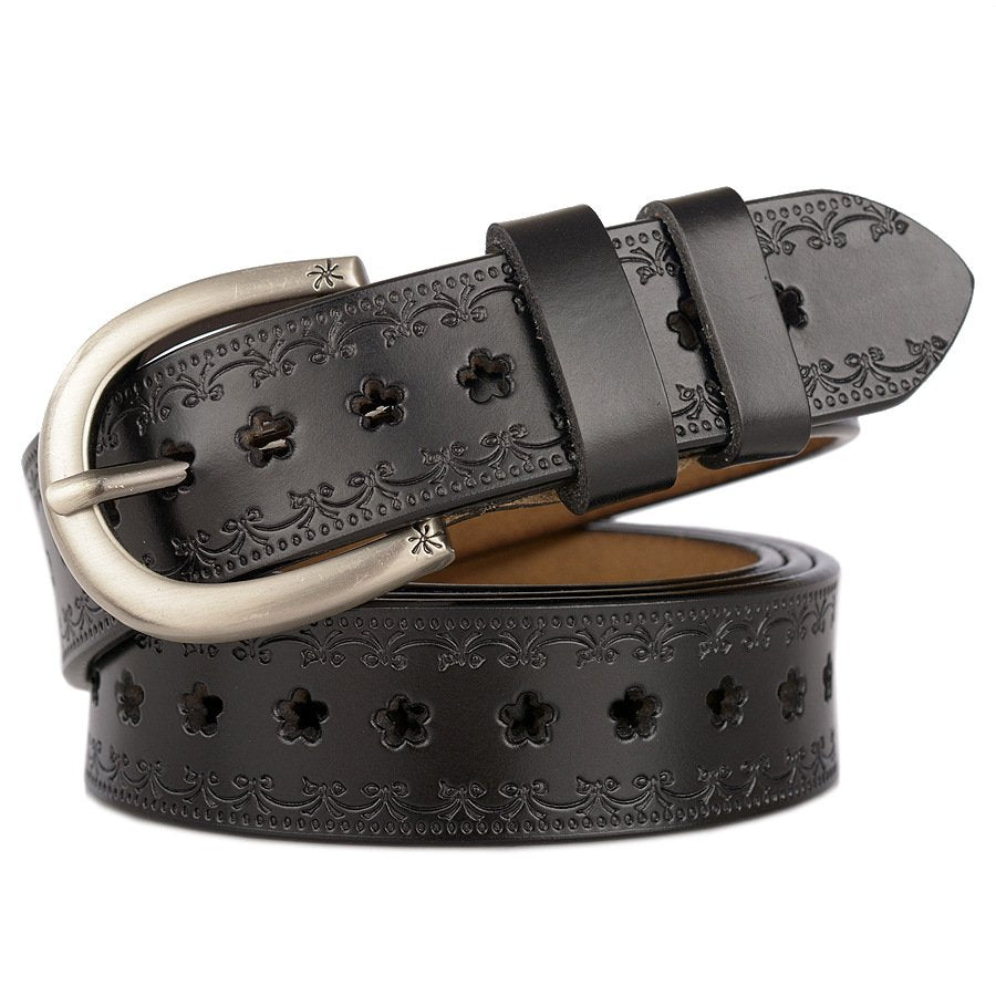 Thin Cowhide Belt for Women