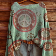 Chic Printed Long-Sleeve Women's Top
