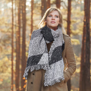 Soft Winter Scarf for Women, Long Plaid Shawl Wrap Cape