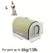 1Pc Lodge Style Nylon Pet House, Four Season Enclosed Dog Tent, Warm And Secure Cat Bed With Detachable Washable Bedding, Indoor/Outdoor Use