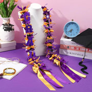 Purple Gold Braided Graduation Lei Class of 2025 Honor Cord Congrats Gift