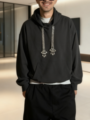 Crystal Embellished Oversized Hoodie