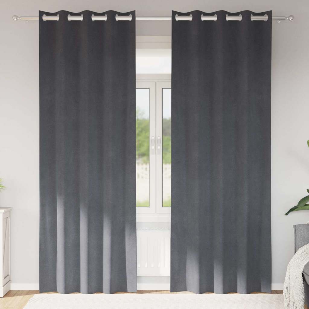 Curtains with Drapes 2 Pcs Velvet