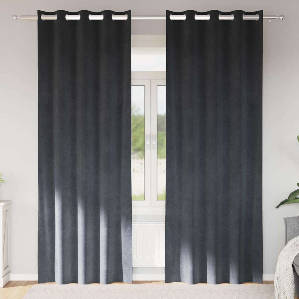 Curtains with Drapes 2 Pcs Velvet