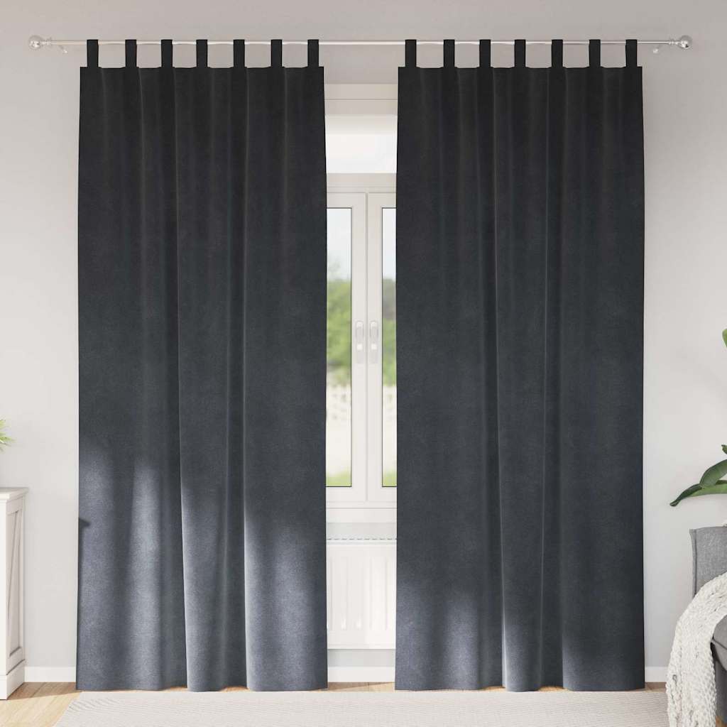 Curtains with Drapes 2 Pcs Velvet