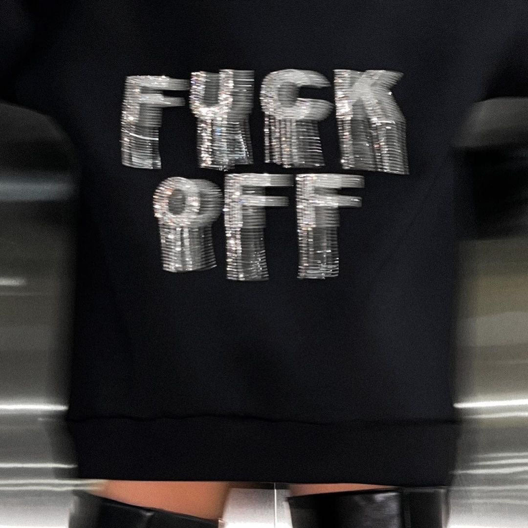 Rhinestone Tassel Oversized Hoodie Streetwear Jacket