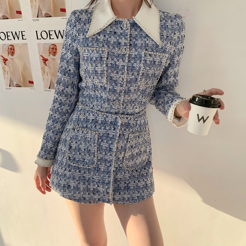 Autumn and winter nail drill jumpsuit dress