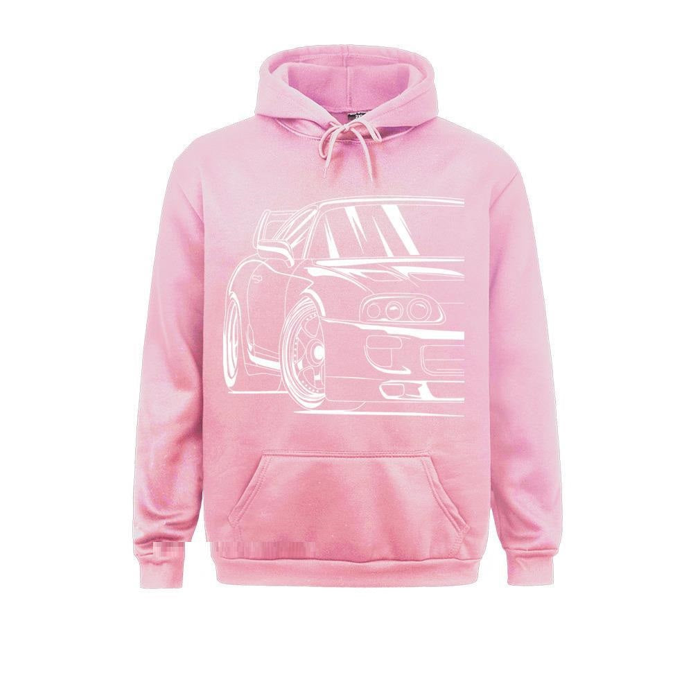 2JZ JDM Car Hoodie - Casual Automotive Pullover Sweatshirt