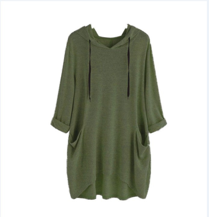 Women's Cozy Cashmere Hooded Pullover T-Shirt