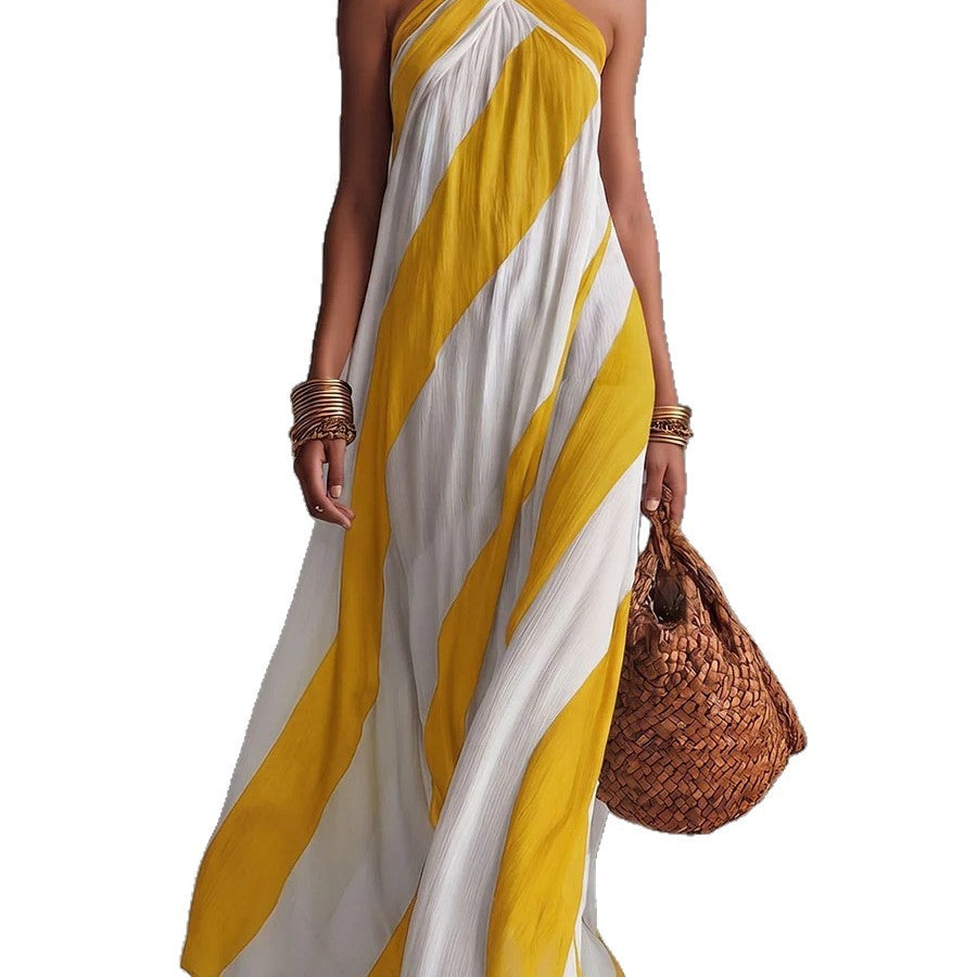 Women's Solid Loose Casual Maxi Dress