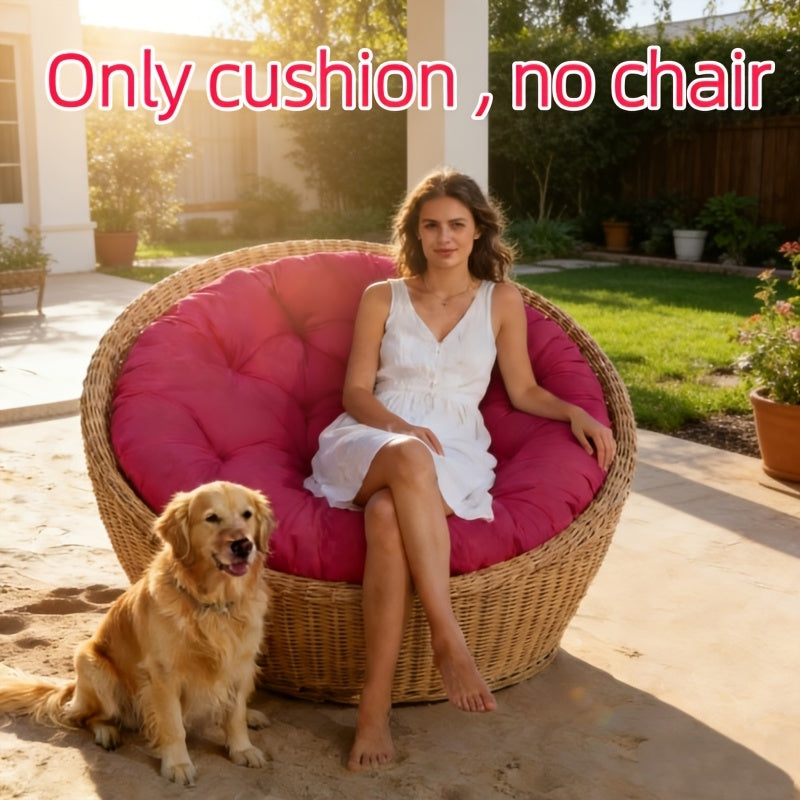 New Thickened Chair Cushion, Large Size Comfortable Chair Cushion (Cushion solely, Chair Not Included), Double-Sided Washable Chair Cushion, Skin-Friendly And Warm, Polyester Fiber Seat Cushion, Available in Multiple Colors, Foldable And Portable