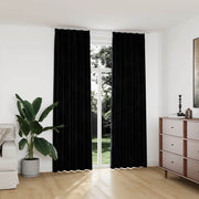 Blackout Curtains with Hooks, 2 Pieces, Velvet