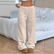 Solid Color Front Tie Casual Women's Pants