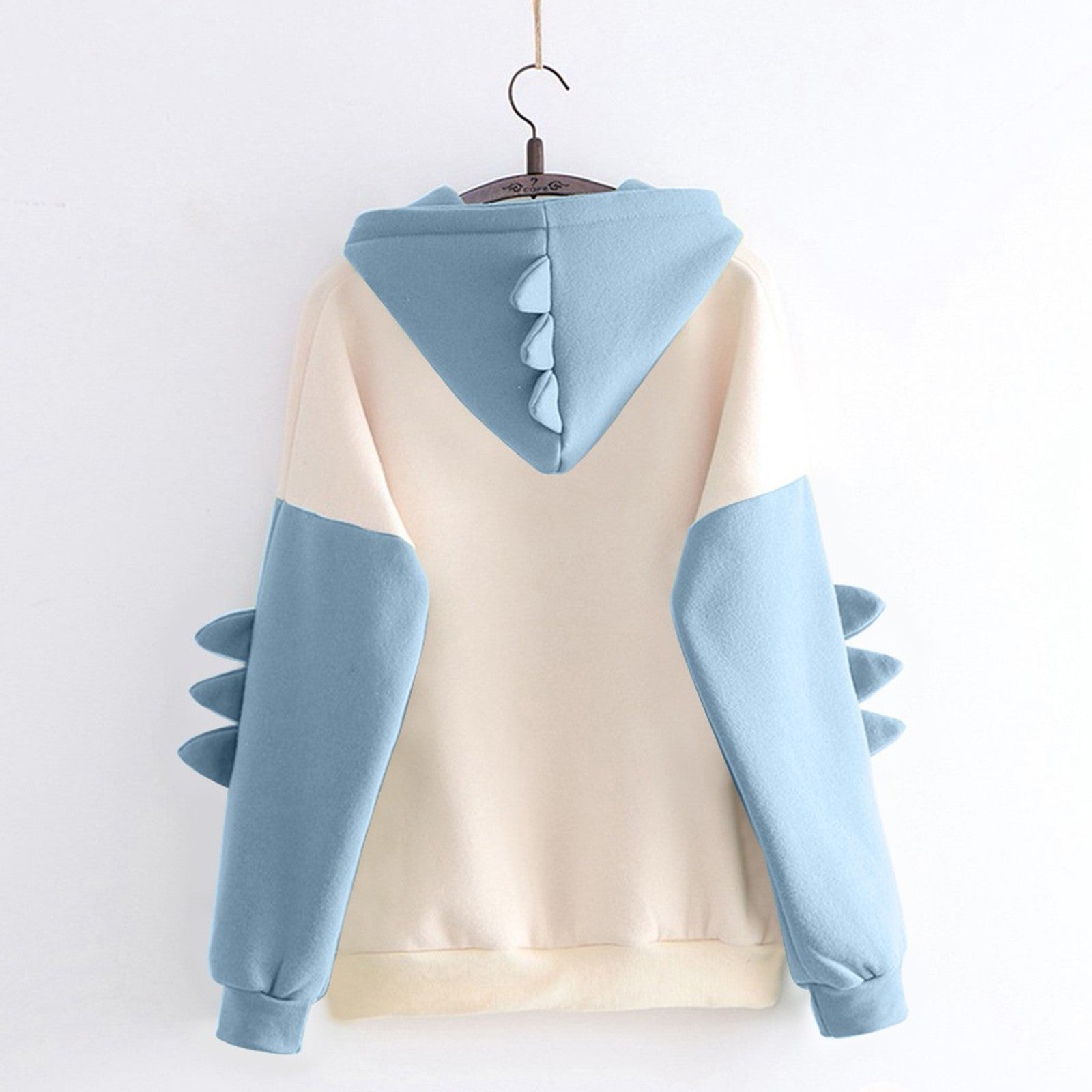 Korean Cute Dinosaur Contrast Color College Pullover Sweater