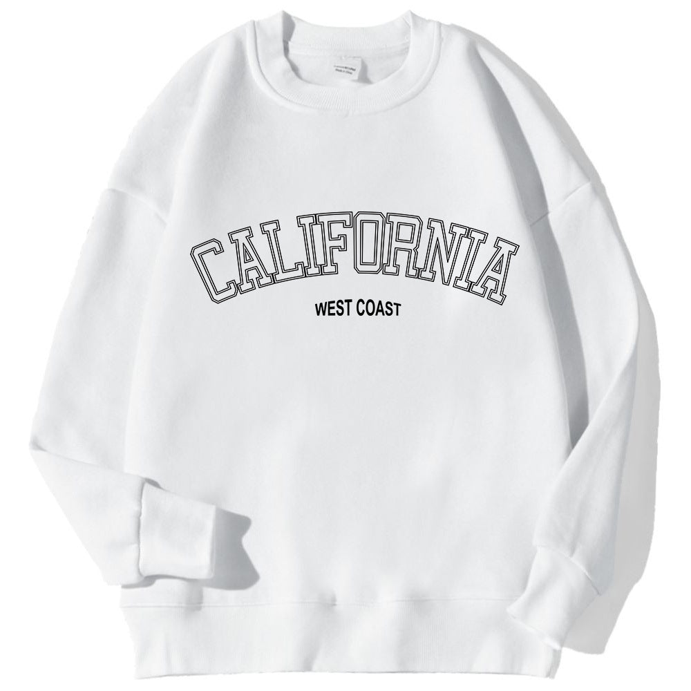 Plus Size Round Neck Print Sweatshirt