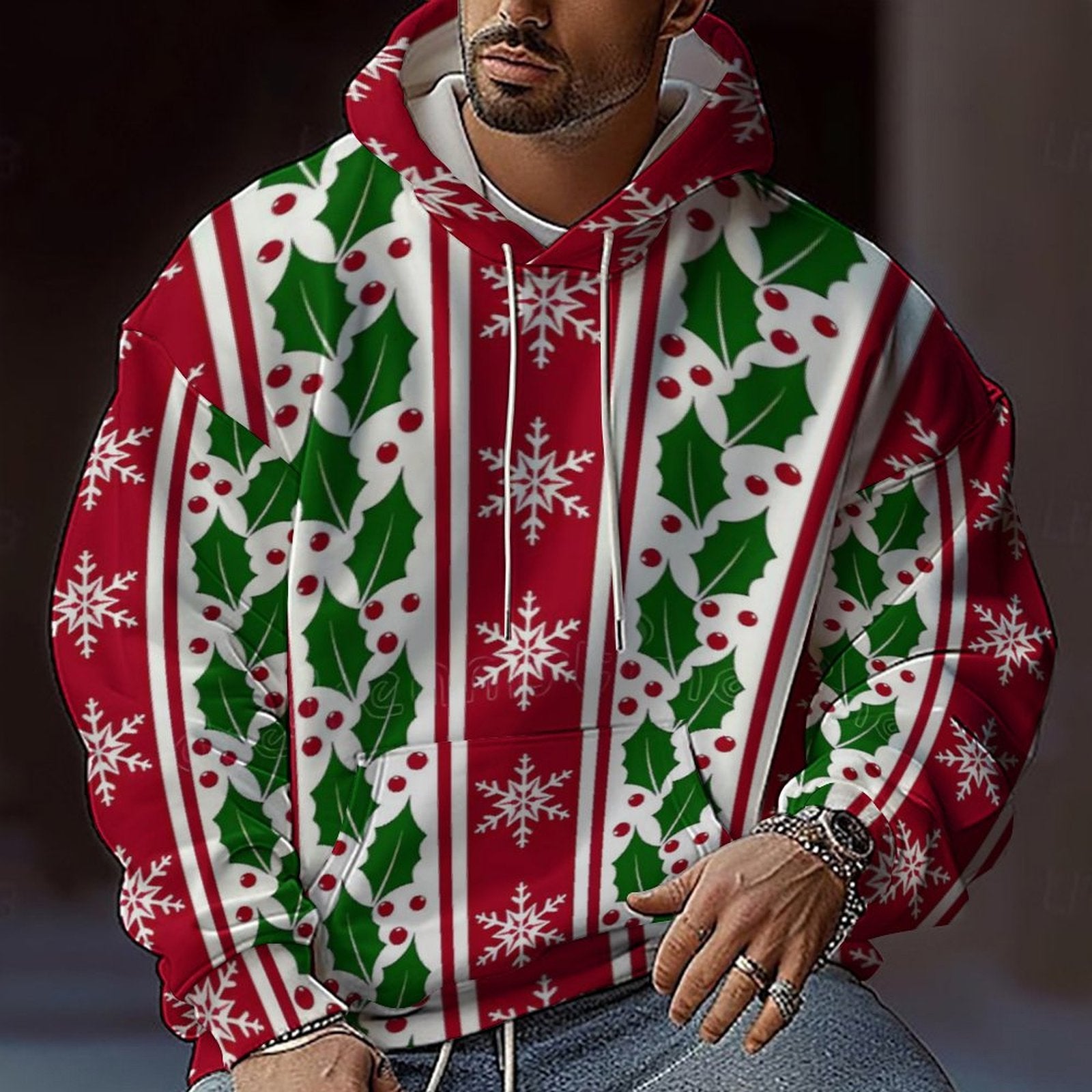 Men's Digital Print Sports Hoodie