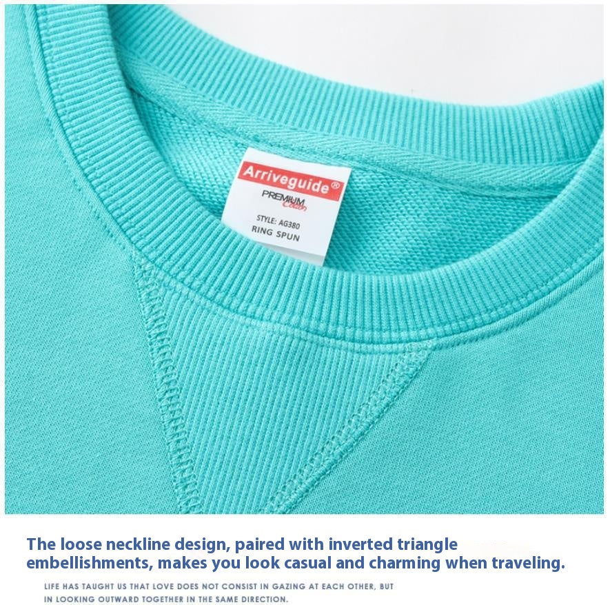 Men's Heavy Cotton Terry Crewneck Pullover Sweater