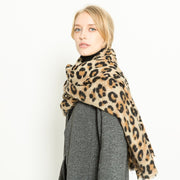 Soft Leopard Print Cashmere Scarf Shawl