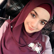 Handmade Muslim Scarf with Beaded Rhinestones