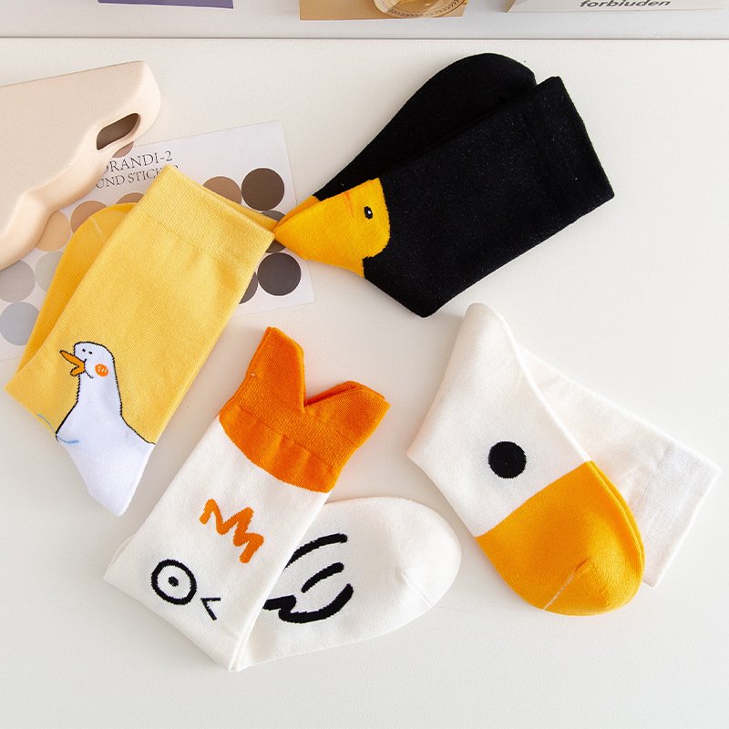 Soft Breathable Women's Cotton Socks - Autumn Style
