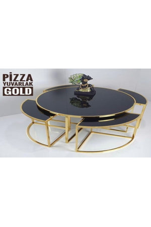 Pizza 4 1 Cub Couchtisch Gold