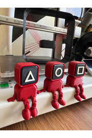 Squid Game 3-Piece Sitting Figure 3D Print