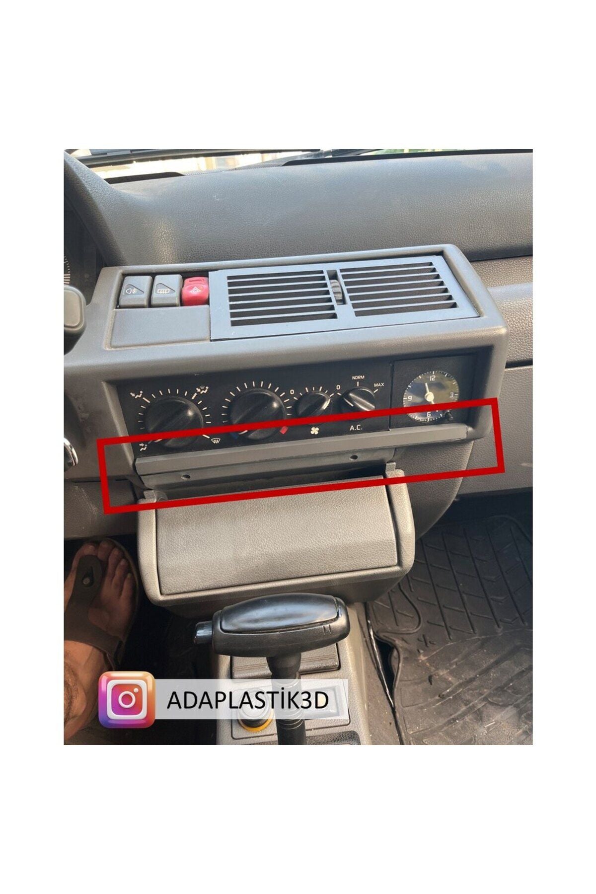 Clio 1 91-98 model air conditioning panel bottom plastic