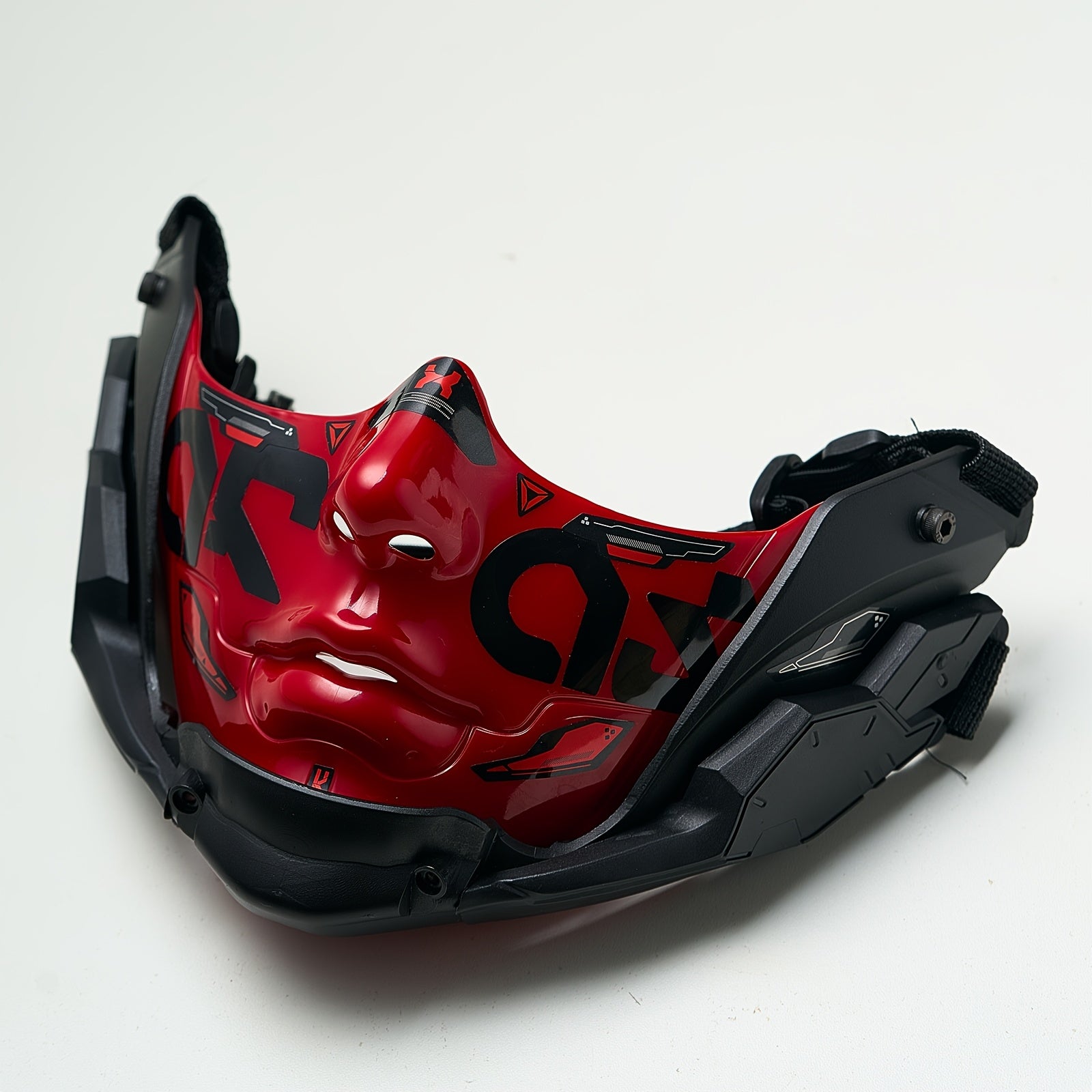 Women’s Cyber‑Style Half‑Face Mechanical Mask for Halloween and Cosplay