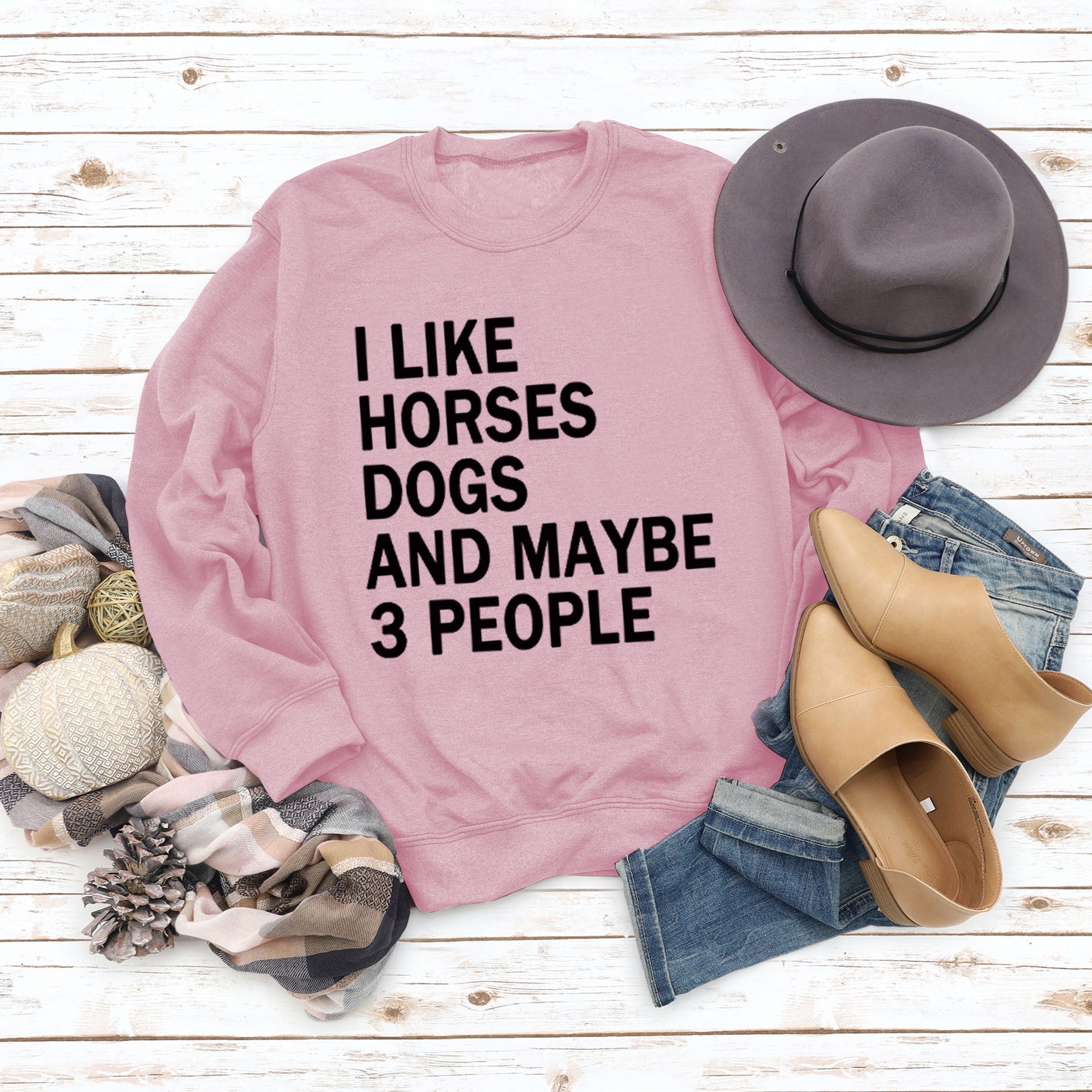 Women's Round Neck Fashionable Letter Loose Printed Sweater