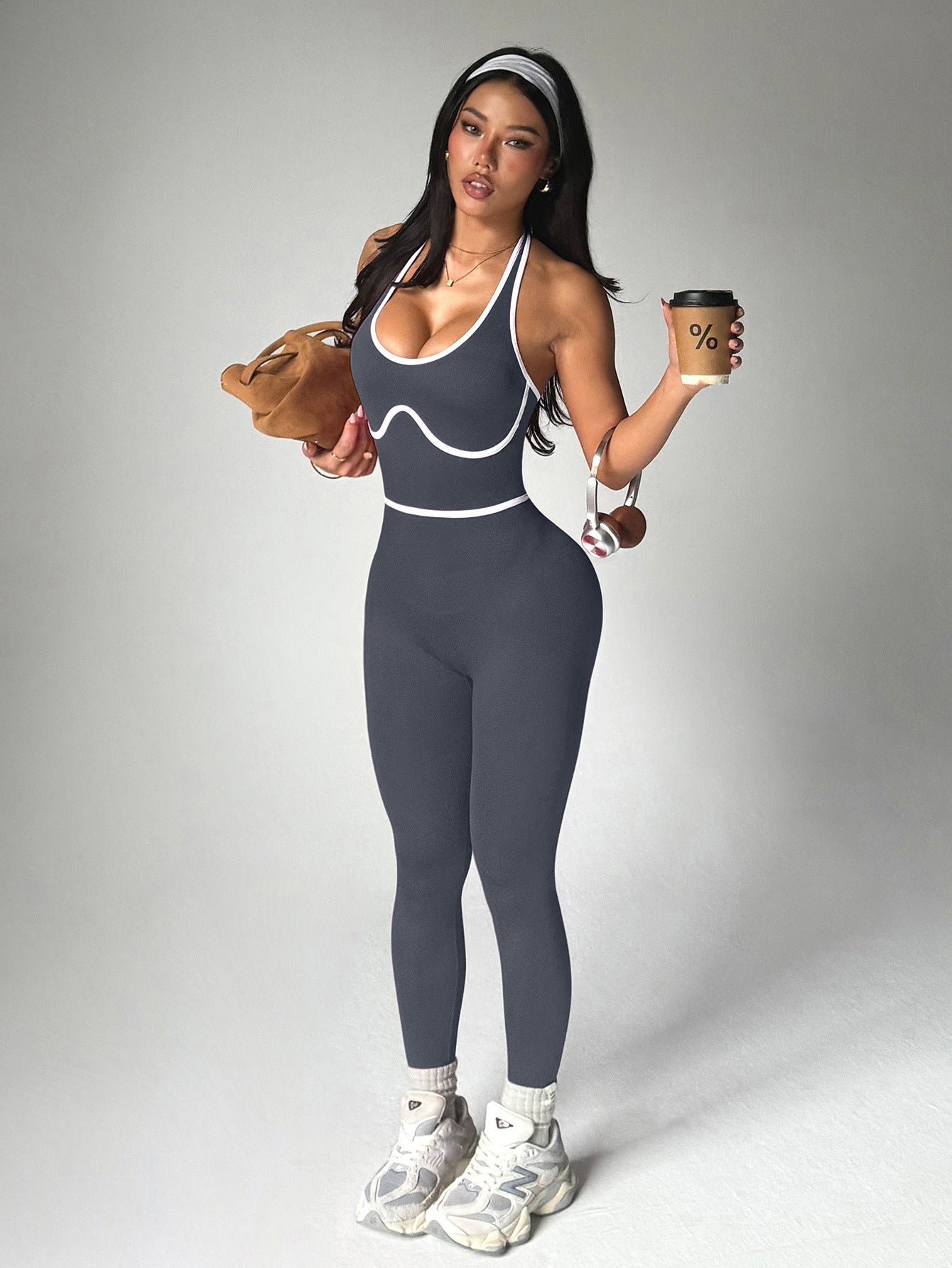 Women's Athletic Yoga Bodysuit Active Romper
