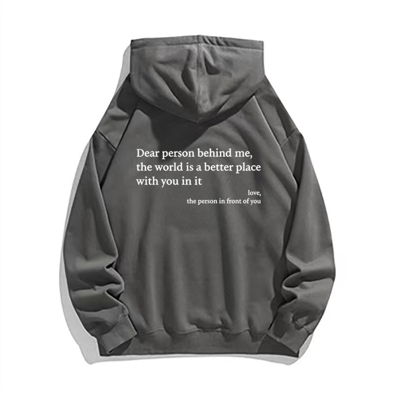 Cozy Printed Drawstring Hoodie with Kangaroo Pocket