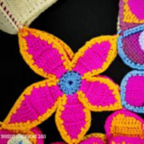 Handmade Crocheted Women's European and American Fashion High Collar Short Sweater