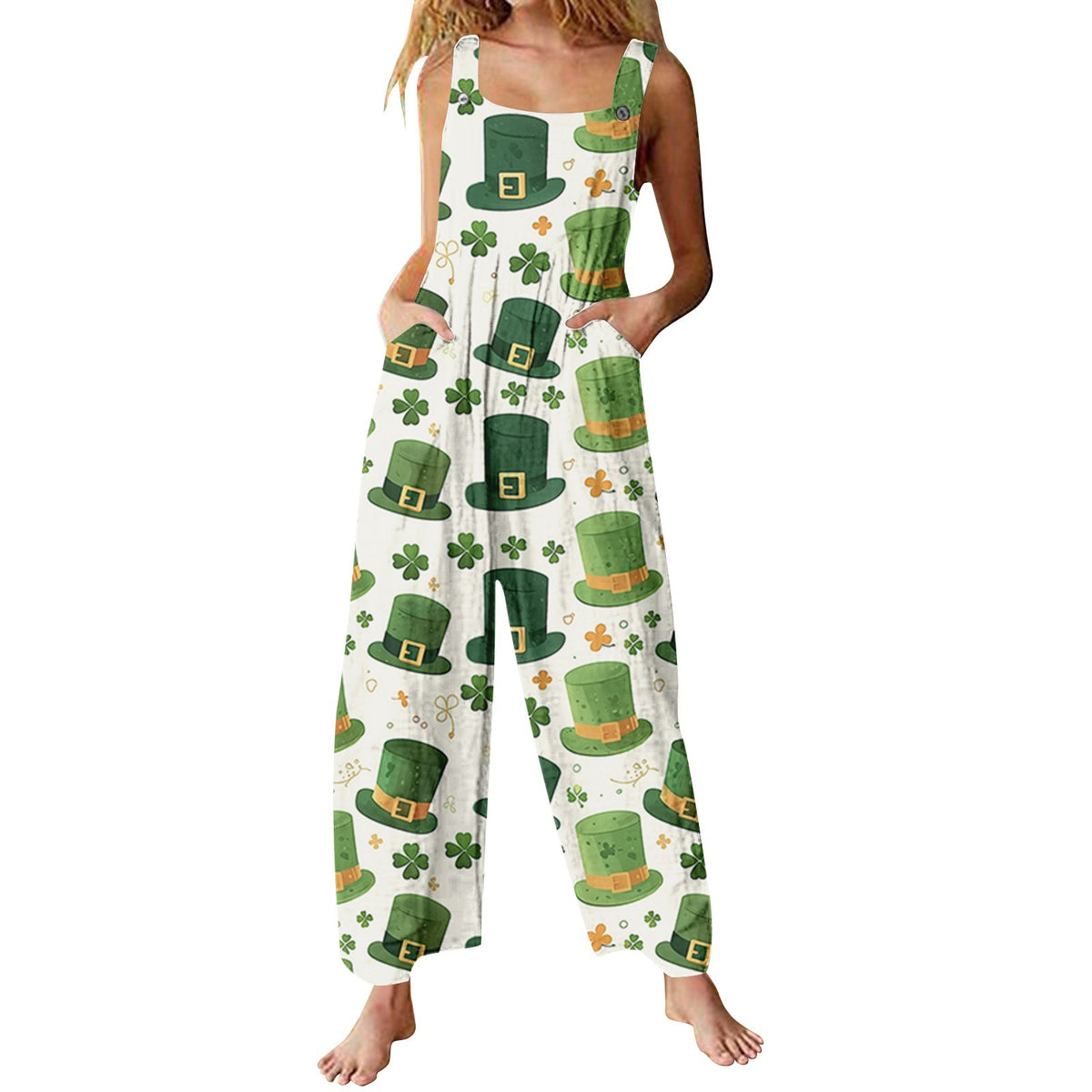 Women's 3D Print Summer Casual Suspender Romper