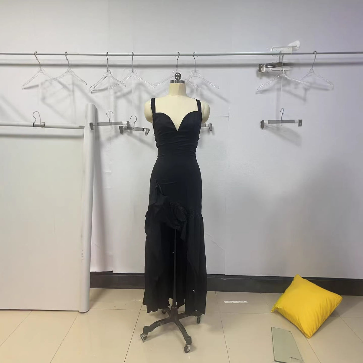Ruffle-trimmed Long Dress for Women