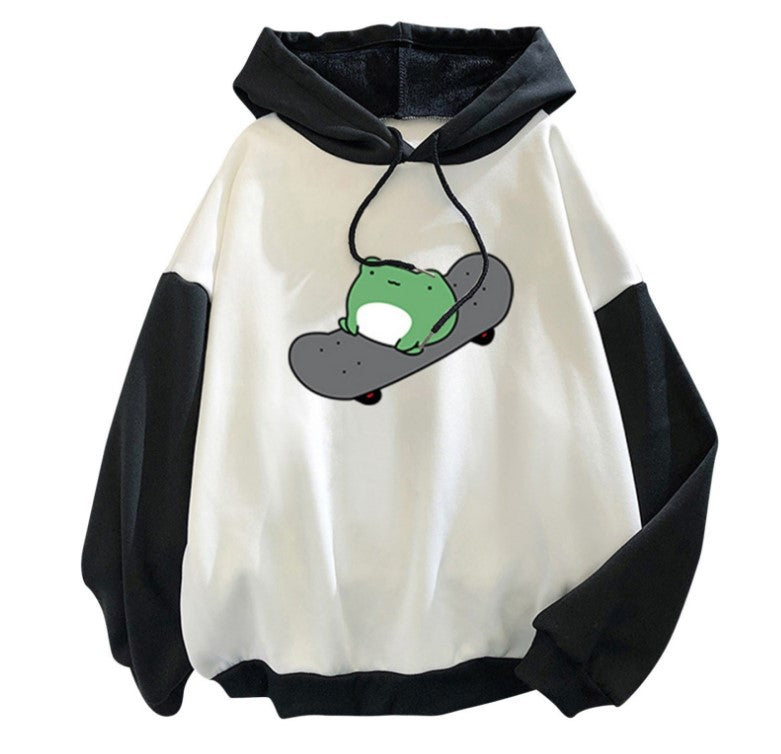 Women's Fleece-Lined Thickened Hooded Sweatshirt