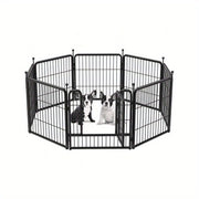 Heavy Duty Dog Playpen Heavy Duty 32 Inch 8 Panels Metal Dog Playpen  Portable Pet Fence With Doors For Large/medium/small Dogs, Indoor & Outdoor For RV, Camping, Yard, Home