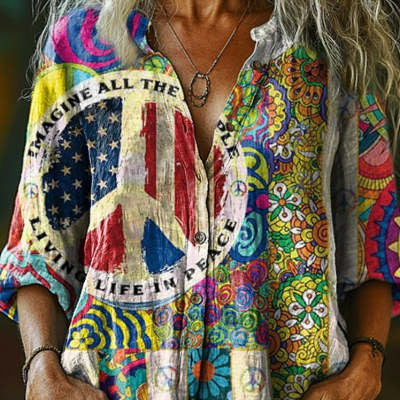 Women's New Long-Sleeve Button-Up Shirt