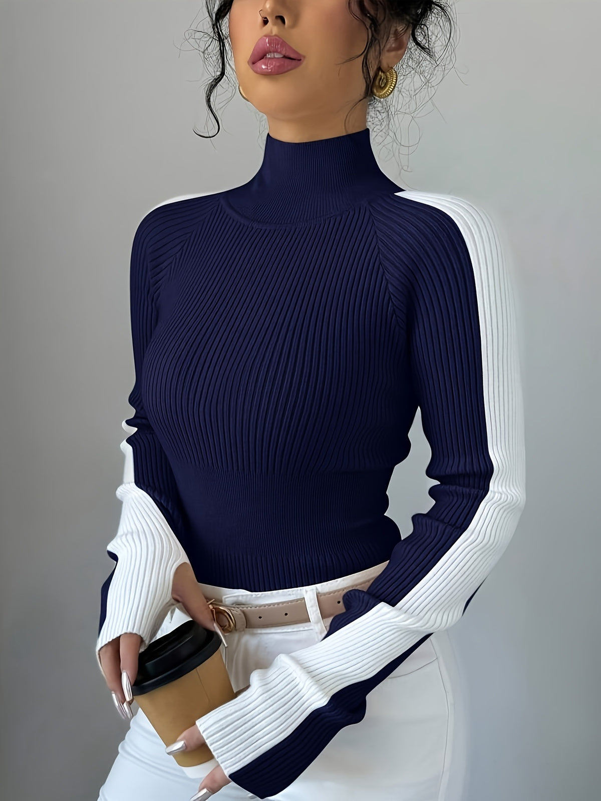 Turtleneck Slim Fit Versatile Sweater