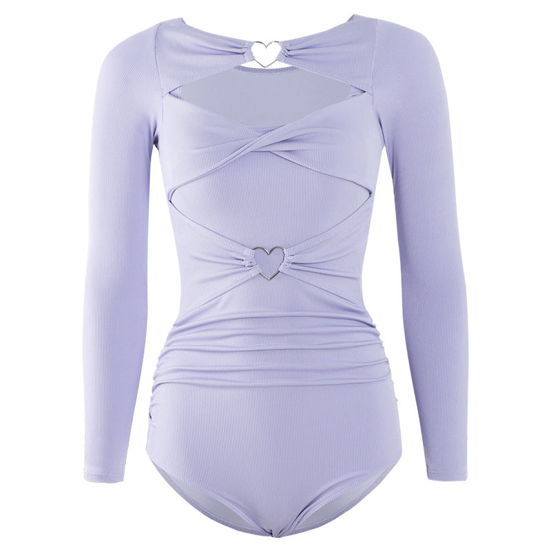 Sexy Backless Long Sleeve One-Piece Swimsuit
