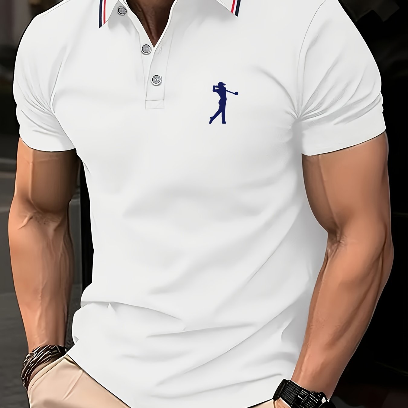 Men's Short Sleeve Printed Golf Shirt – Spring & Summer