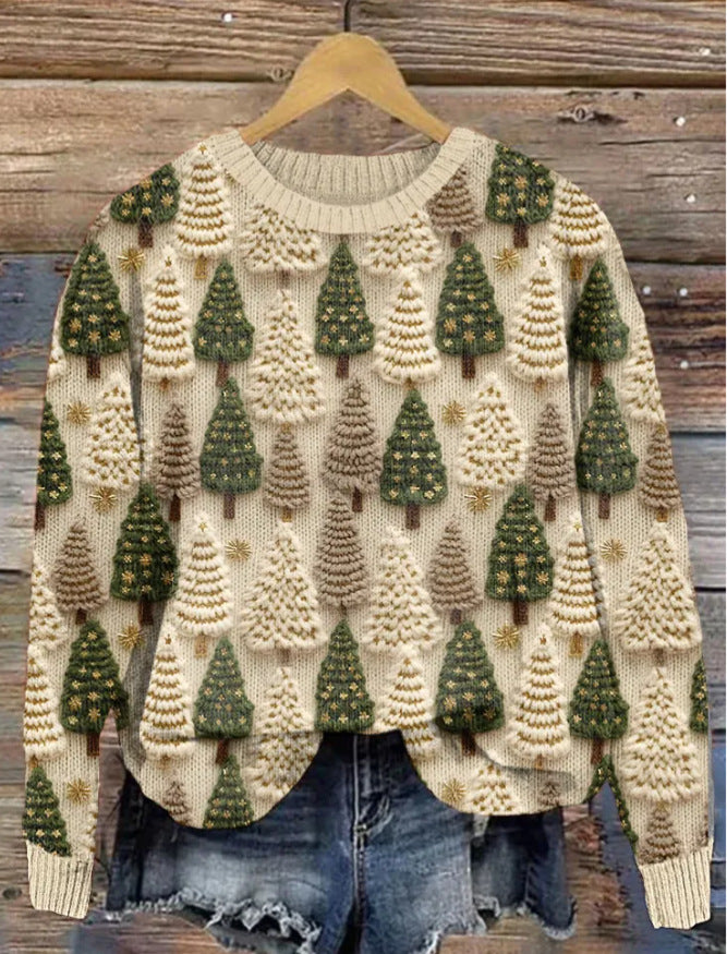 Festive Holiday Print Women's Christmas Sweatshirt