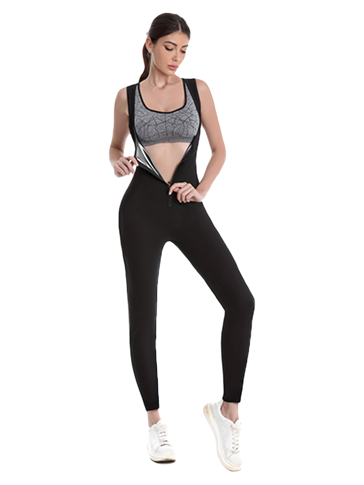 Women's Sweat Sauna Suit Jumpsuit Waist Trainer