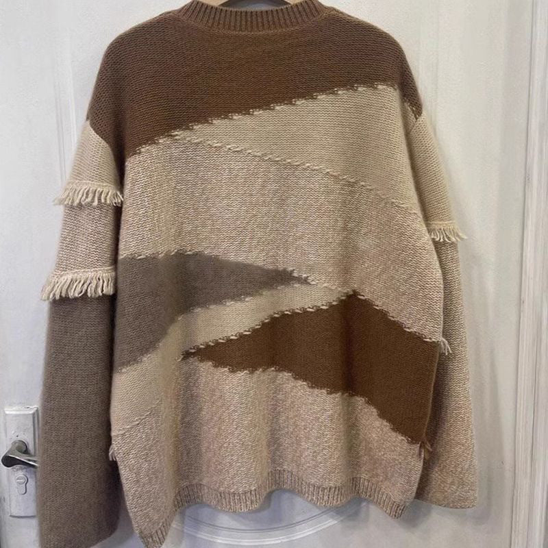 Thickened Tassel Design Knit Sweater for Fallwinter, New Styleouterwear or Layering Piece for Women