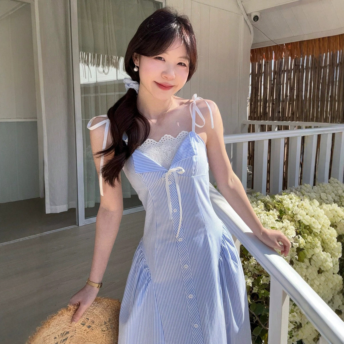 Seaside Vacation Elegant Strap Dress