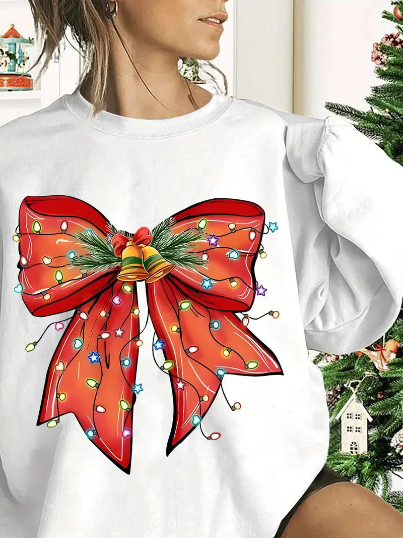 Women's Festive Christmas Round Neck Knit Sweater