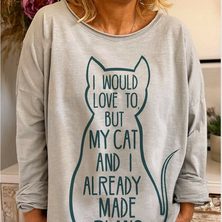 Women's Dynamic Print Loose Sweatshirt