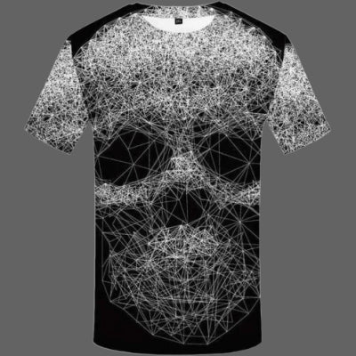 Psychedelic Silver T‑Shirt – Trendy Short‑Sleeve for Women